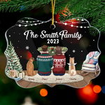 Our Christmas Is Finally Here - Memorial Personalized Custom Ornament - Acrylic Benelux Shaped - Christmas Gift, Sympathy Gift For Pet Owners, Pet Lovers