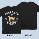 Property of Scoopy Golden Retriever Dog Lover Apparel