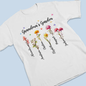 Grandma's Garden - Family Personalized Custom Unisex T-shirt, Hoodie, Sweatshirt - Birthday Gift For Grandma