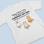 Custom Name Cat Dad Father's Day Gifts - Personalized Apparel
