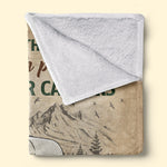 Let's Watch People Park Their Campers - Camping Personalized Custom Blanket - Gift For Camping Lovers, Pet Owners, Pet Lovers