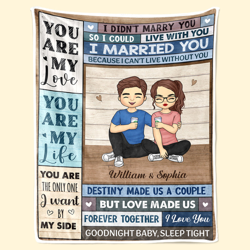 Destiny Made Us A Couple - Couple Personalized Custom Blanket - Gift For Husband Wife, Anniversary
