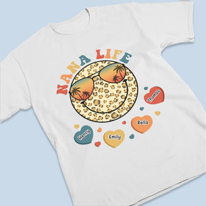 Grandma Life Smiley Face - Family Personalized Custom Unisex T-shirt, Hoodie, Sweatshirt - Birthday Gift For Mom, Grandma