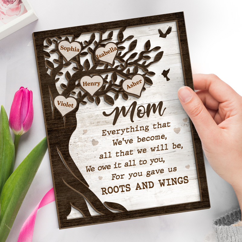 We Need To Say We Love You - Family Personalized Custom 2-Layered Wooden Plaque With Stand - House Warming Gift For Mom, Grandma