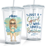 Life Is Short, Take The Trip - Travel Personalized Custom Clear Acrylic Tumbler - Gift For Beach Lovers