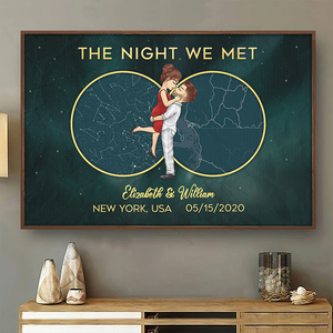 The Night We Met - Couple Personalized Custom Horizontal Poster - Gift For Husband Wife, Anniversary