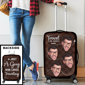 Travel Is An Investment In Yourself - Travel Personalized Custom Luggage Cover - Gift For Travel Lovers