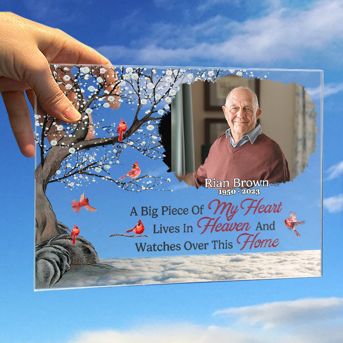 Custom Photo Someone We Love Is In Heaven - Memorial Personalized Custom Acrylic Plaque - Christmas Gift, Sympathy Gift For Family Members