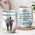 Another Year Of Bonding Over Deadlines - Coworker Personalized Custom Wine Tumbler - Gift For Coworkers, Work Friends, Colleagues