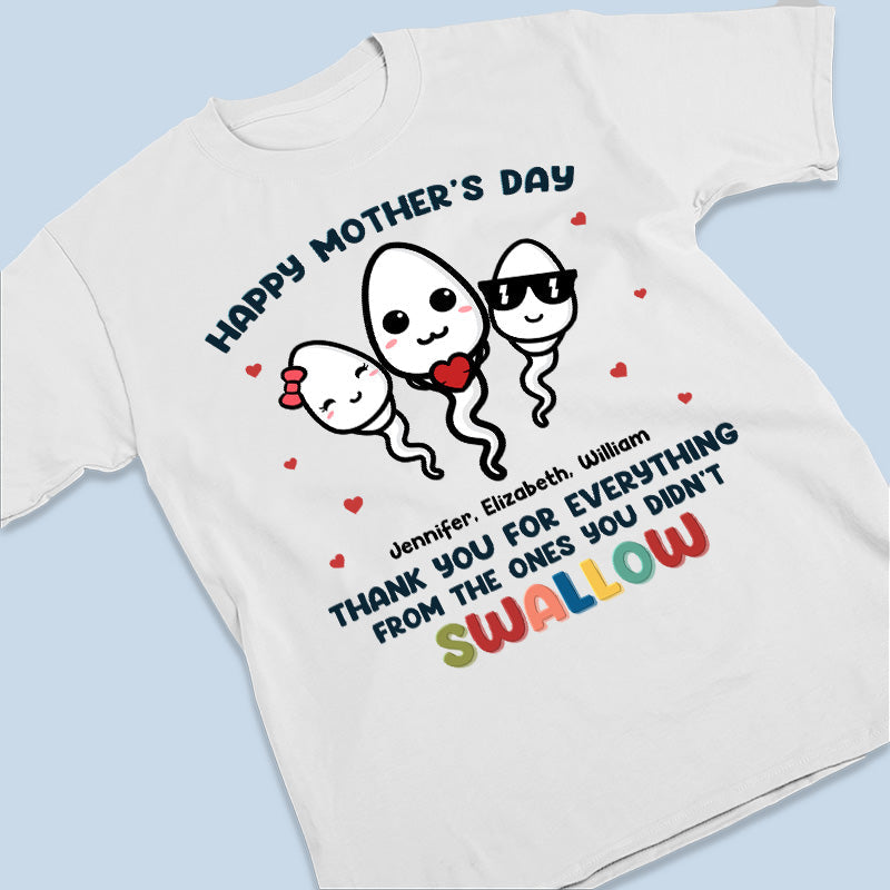 Thank You Mom For Everything - Family Personalized Custom Unisex T-shirt, Hoodie, Sweatshirt - Mother's Day, Birthday Gift For Mom