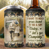 I Want To Hold Your Hand At 80 - Camping Personalized Custom 4 In 1 Can Cooler Tumbler - Gift For Husband Wife, Camping Lovers