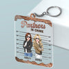 Partners In Crime - Besties Personalized Custom Rectangle Shaped Acrylic Keychain - Gift For Best Friends, BFF, Sisters