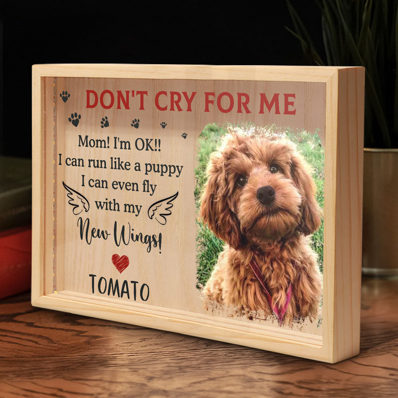 Custom Photo I Can Run Like A Puppy - Memorial Personalized Custom Frame Light Box - Sympathy Gift For Pet Owners, Pet Lovers