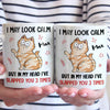 In My Head I've Slapped You 3 Times - Cat Personalized Custom Mug - Gift For Pet Owners, Pet Lovers