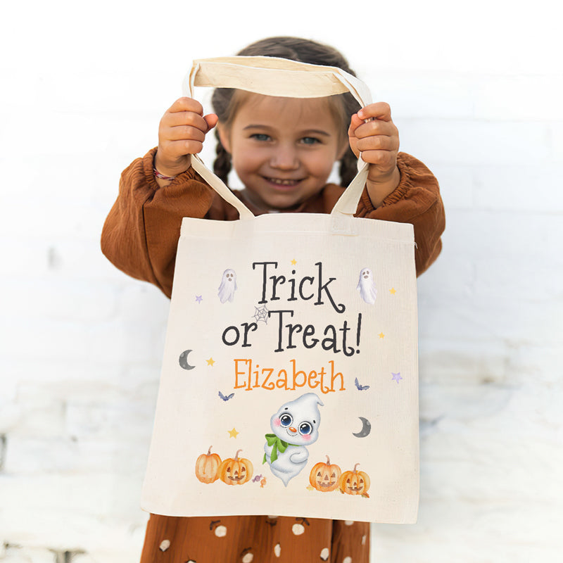 Happy Halloween - Family Personalized Custom Tote Bag - Halloween Gift For Kid