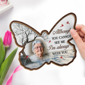 Custom Photo Greatly Loved, Deeply Missed - Memorial Personalized Custom 2-Layered Wooden Plaque With Stand - Sympathy Gift For Family Members