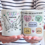 You Make My Heart Smile - Bestie Personalized Custom 3D Inflated Effect Printed Mug - Gift For Best Friends, BFF, Sisters, Coworkers