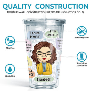 My Students Deserve The Best - Teacher Personalized Custom Clear Acrylic Tumbler - Gift For Teacher, Back To School
