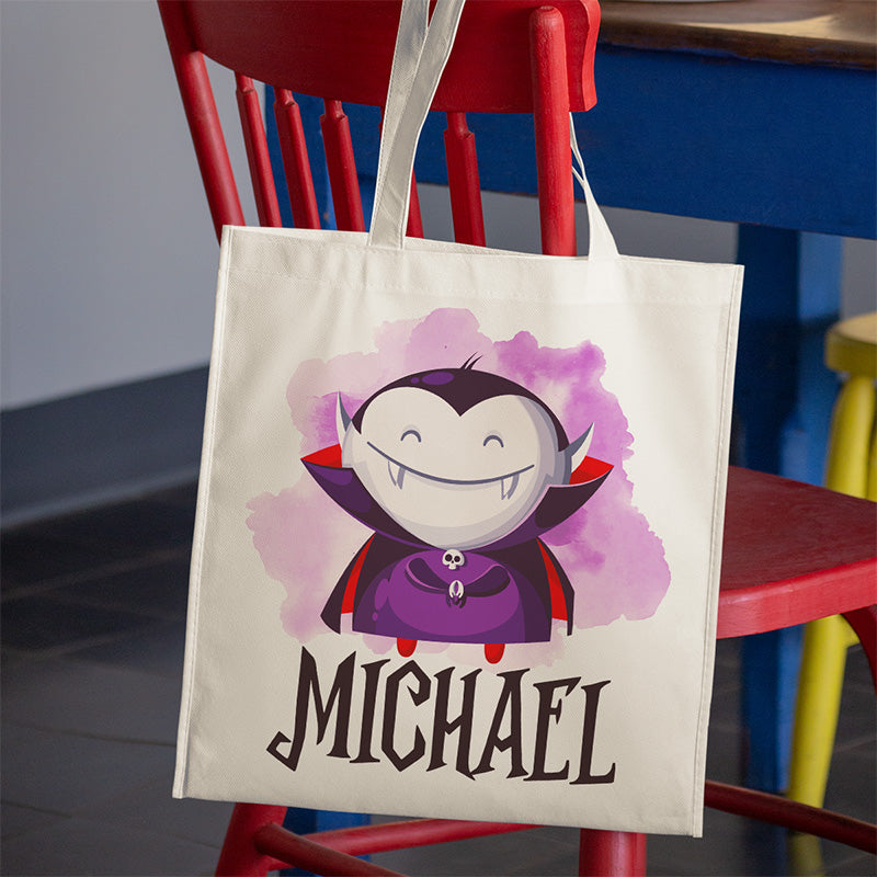 Halloween Treats And Magical Feats Await - Family Personalized Custom Tote Bag - Halloween Gift For Kid