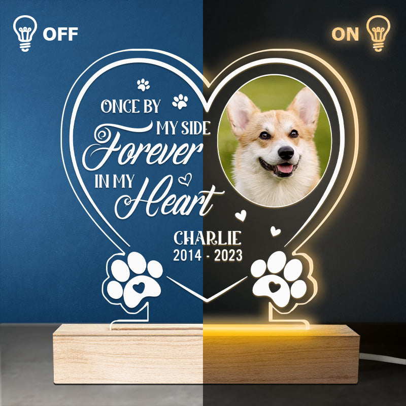 Custom Photo Your Wings Were Ready But Our Hearts Were Not - Memorial Personalized Custom Heart Shaped 3D LED Light - Sympathy Gift, Gift For Pet Owners, Pet Lovers