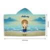 Let's Seas The Day - Family Personalized Custom Kid Hooded Beach Towel - Gift For Kids, Family Members