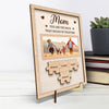 Custom Photo The Piece That Holds Us Together - Family Personalized Custom 2-Layered Wooden Plaque With Stand - House Warming Gift For Mom
