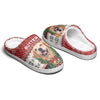Custom Photo Santa's Little Helper Right Here - Dog & Cat Personalized Custom Fluffy Slippers - Christmas Gift For Pet Owners, Pet Lovers
