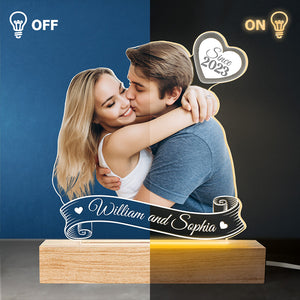 Custom Photo Love You Still - Couple Personalized Custom Shaped 3D LED Light - Upload Photo Gift For Husband Wife, Anniversary