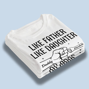 Like Father Like Son, Daughter - Family Personalized Custom Unisex T-shirt, Hoodie, Sweatshirt - Father's Day, Birthday Gift For Dad