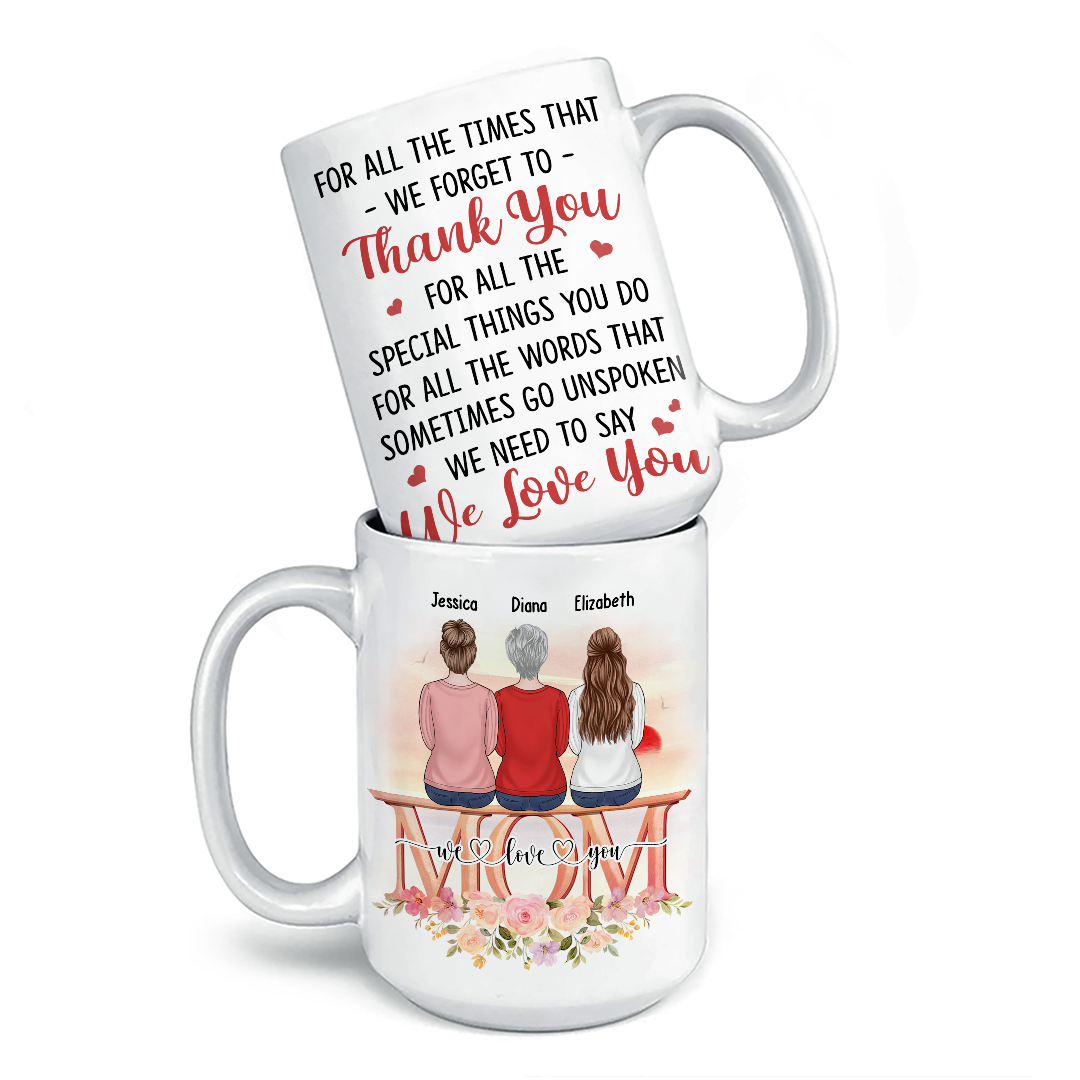 For All The Special Things You Do - Family Personalized Custom Mug - Gift For Mom, Grandma