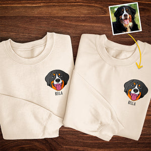 Personalized Custom Embroidered T-shirt, Sweatshirt Custom Photo The Joy Of Pet Parenthood - Dog & Cat - Gift For Pet Owners, Pet Lovers