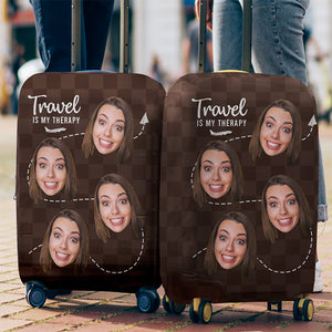 Travel Is An Investment In Yourself - Travel Personalized Custom Luggage Cover - Gift For Travel Lovers
