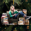 Custom Photo Where Words Become Worlds - Personalized Custom Ornament - Acrylic Custom Shaped - Christmas Gift For Book Lovers