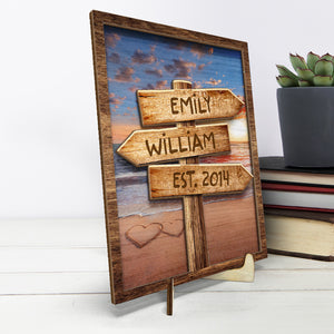 I Love You And I Always Will - Couple Personalized Custom 2-Layered Wooden Plaque With Stand - House Warming Gift For Husband Wife, Anniversary