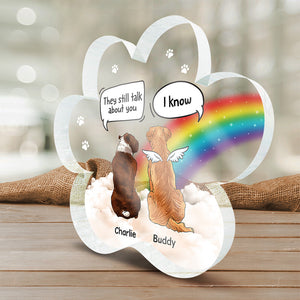 Always Miss Your Paws - Memorial Personalized Custom Paw Shaped Acrylic Plaque - Sympathy Gift, Gift For Pet Owners, Pet Lovers