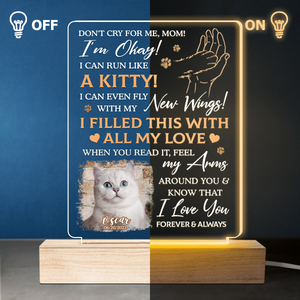 Custom Photo I Filled This With All My Love - Memorial Personalized Custom Shaped 3D LED Light - Sympathy Gift For Pet Owners, Pet Lovers