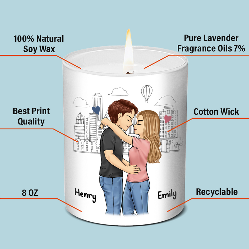 You're The Best - Couple Personalized Custom Smokeless Scented Candle - Gift For Husband Wife, Anniversary