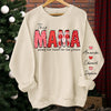 A Mother's Love Is Forever  - Family Personalized Custom Unisex Sweatshirt With Design On Sleeve - Birthday Gift For Mom, Grandma