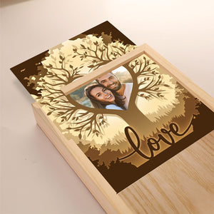 Custom Photo My Love - Couple Personalized Custom Frame Light Box - Gift For Husband Wife, Anniversary