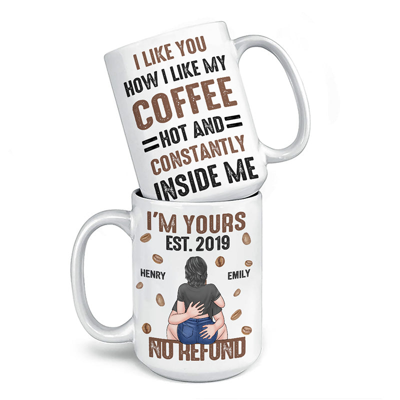 I Like My Coffee Hot Just Like My Husband - Engraved Tumbler For Her, Funny  Mothers Day Mug, Funny Gift For Wife