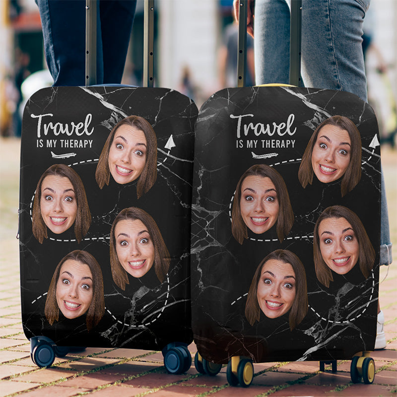 Go With All Your Heart - Travel Personalized Custom Luggage Cover - Gift For Travel Lovers