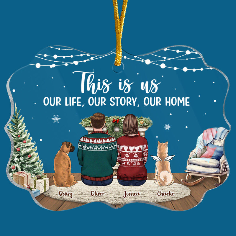 All Hearts Come Home For Christmas - Memorial Personalized Custom Ornament - Acrylic Benelux Shaped - Christmas Gift, Sympathy Gift For Pet Owners, Pet Lovers