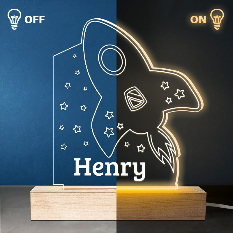 Lovely Moon & Stars - Family Personalized Custom Heart 3D LED Light - Mother's Day, Baby Shower Gift, Gift For First Mom