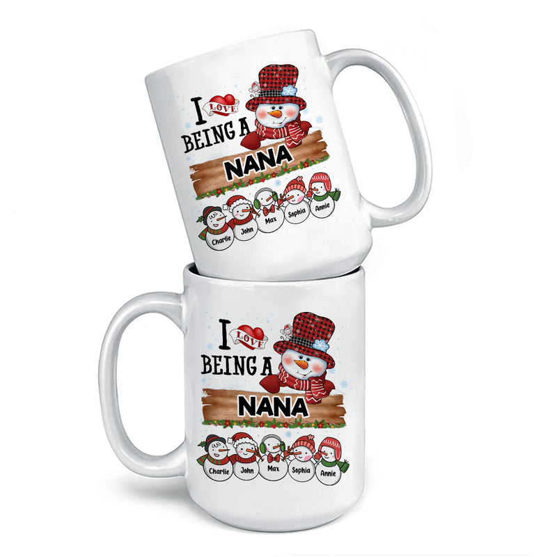Blessed To Be Called Grandma - Family Personalized Custom Mug - Christmas Gift For Grandma