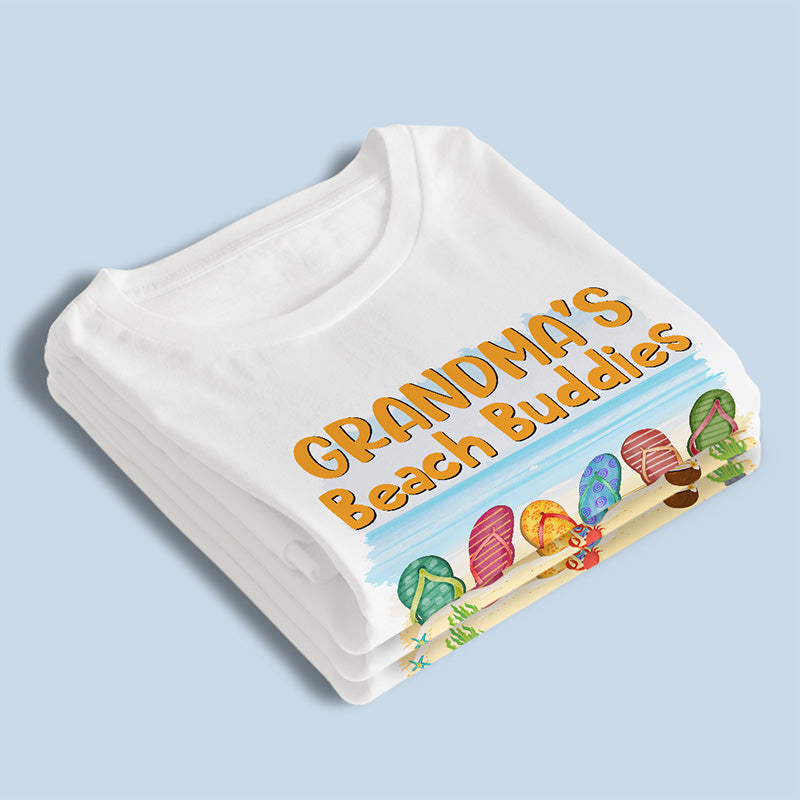 Beach Buddies - Family Personalized Custom Unisex T-shirt, Hoodie, Sweatshirt - Summer Vacation, Birthday Gift For Grandma