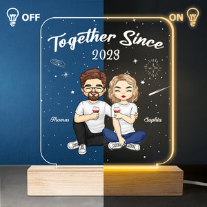 My Favorite Place Is Next To You - Couple Personalized Custom Shaped 3D LED Light - Gift For Husband Wife, Anniversary