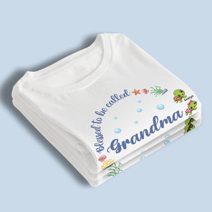 Blessed To Be Called Grandma - Family Personalized Custom Unisex T-shirt, Hoodie, Sweatshirt - Summer Vacation, Birthday Gift For Mom, Grandma