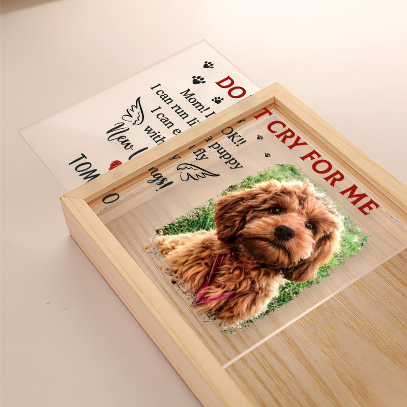 Custom Photo I Can Run Like A Puppy - Memorial Personalized Custom Frame Light Box - Sympathy Gift For Pet Owners, Pet Lovers
