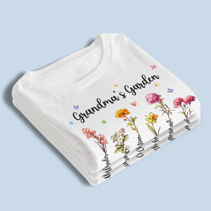 Grandma's Garden - Family Personalized Custom Unisex T-shirt, Hoodie, Sweatshirt - Birthday Gift For Grandma