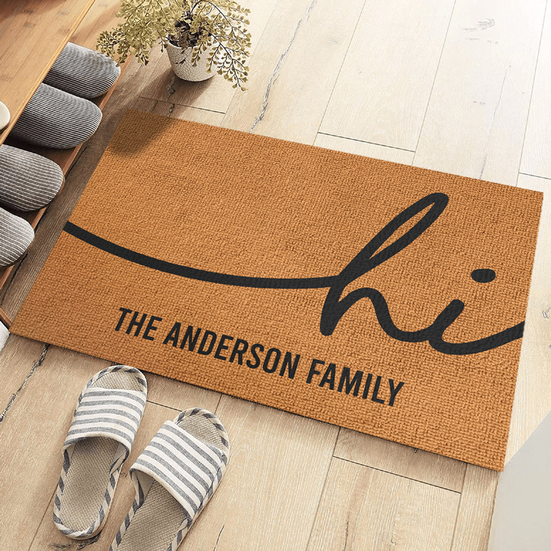 Welcome To Our Family - Family Personalized Custom Decorative Mat - Gift For Family Members